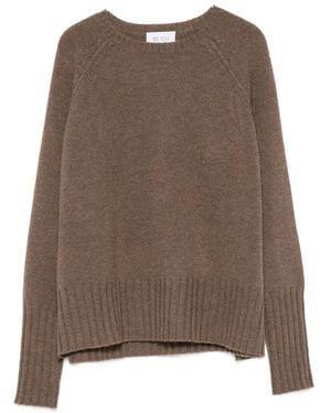 Be You Long-Sleeve Ribbed-Trim Sweater - Brown