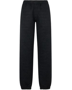 Moschino Logo-Jacquard Track Pants - Black
