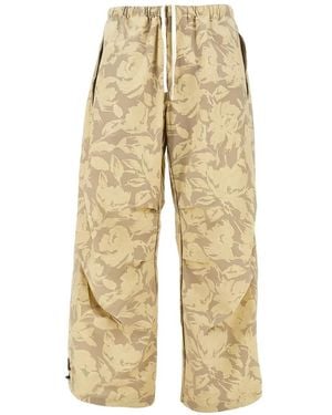 Cmmn Swdn Floral-Print Drawstring Trousers - Natural
