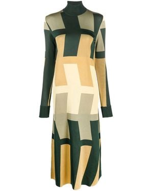 Colville Arrow Geometric-Pattern Dress - Green