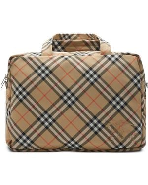Burberry Vintage Check Duffle Bag - Grey