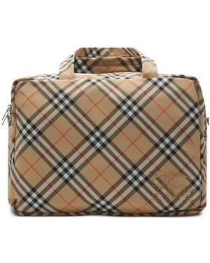 Burberry Vintage Check Duffle Bag - Grey