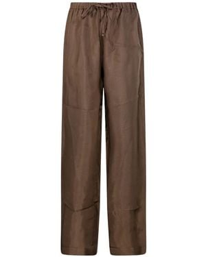 Rohe Mini-Check Drawstring Pants - Brown