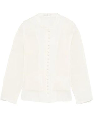 Rohe Button Patch-Pocket Blouse - White
