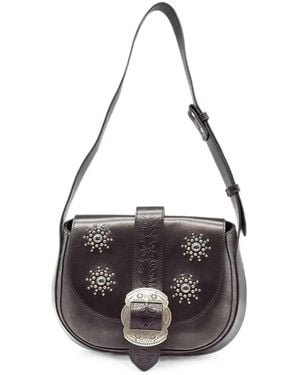 HTC Joan Sun Leather Saddle Bag - White