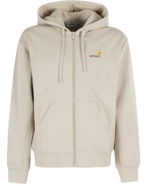 Carhartt Embroidered-Logo Hoodie - Natural