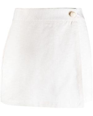 Adriana Degreas Wrap-Front Cotton Shorts - White