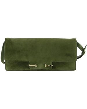 Tom Ford Aube Suède Clutch - Groen