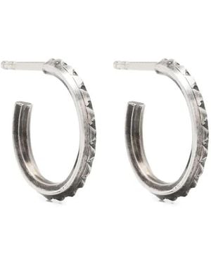 Werkstatt:münchen Fine-Scales Hoop Earrings - White