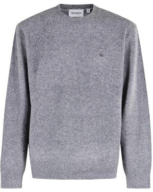 Carhartt Logo Crew-Neck Jumper - Grey
