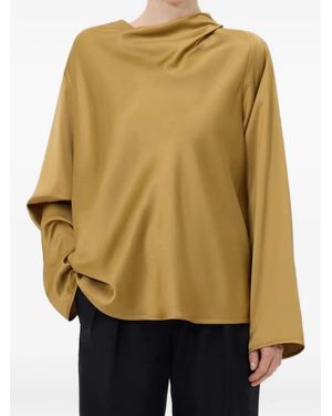 Loulou de Saison Draped Blouse - Natural