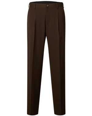 SELECTED Pleated Trousers - Brown