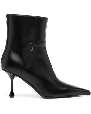 Jimmy Choo 80Mm Cycas Nappa Ankle Boots - Black