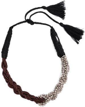 Alysi Collar Con Diseño Trenzado - Negro