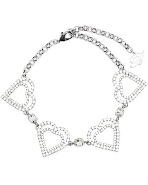 Blumarine Gargantilla con apliques de strass - Blanco