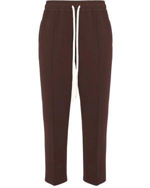 Hamza 247 Drawstring-Panelled Track Trousers - Brown
