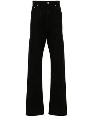 VTMNTS Jeans Dritti Con Ricamo - Nero
