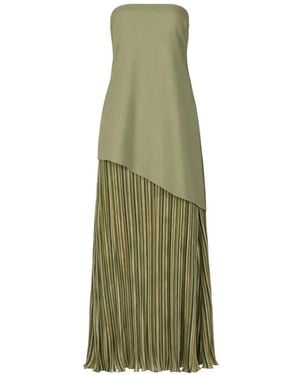 Baobab Carla Pleated Maxi Dress - Green