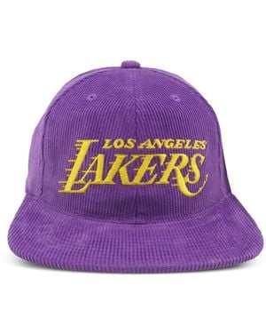 Mitchell & Ness Nba Lakers Corduroy Embroidered Baseball Cap - Purple
