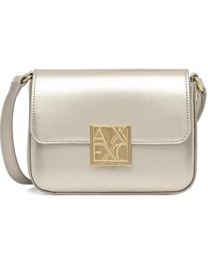 ARMANI EXCHANGE Logo-embellished Cross-body Bag - Natural