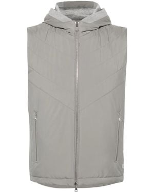 Paul & Shark Hooded Padded Gilet - Grey