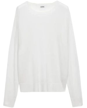 Loewe Round-Neck Long-Sleeve Jumper - White