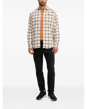 Columbia Plaid-Pattern Shirt - White