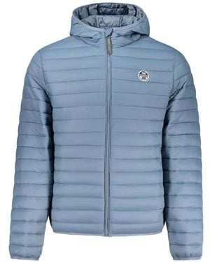 North Sails Quilted Hooded Jacket - Blue