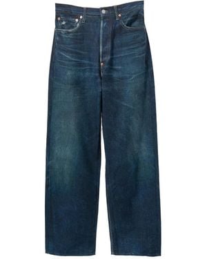 Junya Watanabe Faded-Effect Jeans - Blue