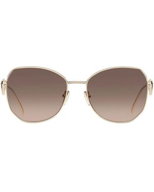Prada シンボル オーバーサイズ サングラス - ブラウン