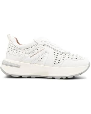 Alexander Smith Liverpool Perforated Leather Sneakers - White