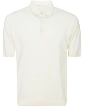 FILIPPO DE LAURENTIIS Short-sleeve Buttoned Polo Shirt - White