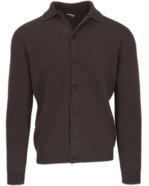 Fedeli Cardigan Con Bottoni E Colletto - Grigio