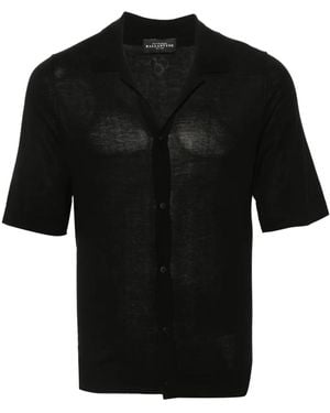 Ballantyne Fine-Knit Short-Sleeved Shirt - Black