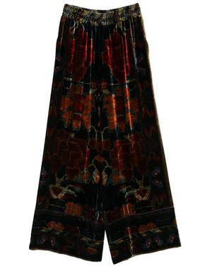 Pierre Louis Mascia Kanada Geometric-Pattern Trousers - Black