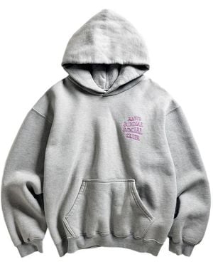 ANTI SOCIAL SOCIAL CLUB Logo-Appliqué Hoodie - Gray