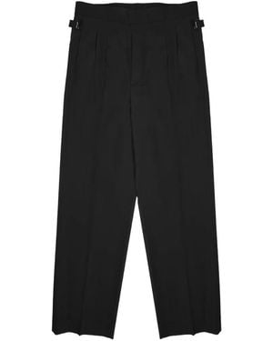 BE ABLE Pressed-Crease Side-Adjuster Tailored Trousers - Black