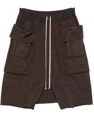 Rick Owens Drop-crotch Cargo Shorts - ブラウン