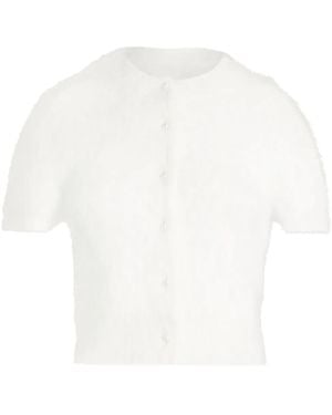 Maison Margiela ショートスリーブ クロップド カーディガン - ホワイト