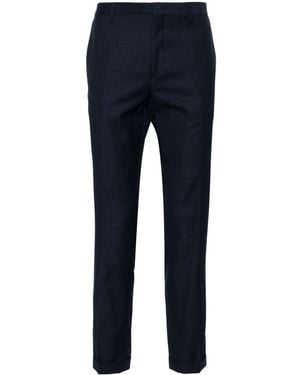 Paul Smith Mid-Rise Tailored Wool Trousers - Blue