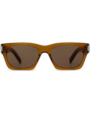 Saint Laurent Sonnenbrille Mit Logo-Print - Braun