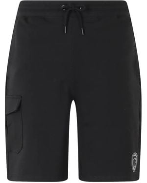 Blauer Bermudas Cargo Con Cordones - Negro
