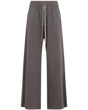 Rick Owens Drawstring Wide-Leg Trousers - Grey