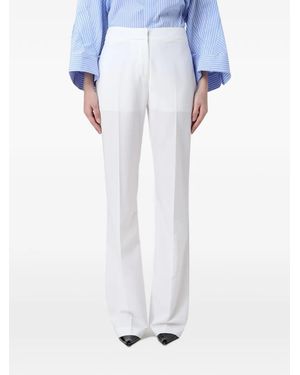 Mar De Margaritas Tailored Flared Trousers - White