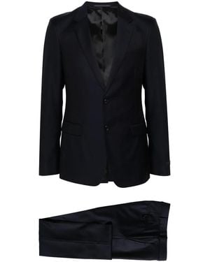 Prada Single-Breasted Virgin-Wool Suit - Black