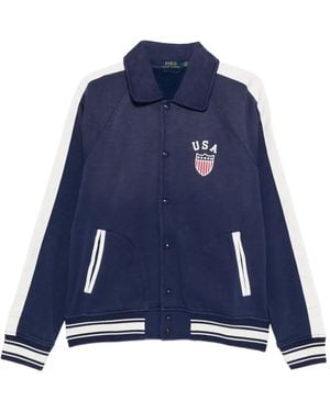 Polo Ralph Lauren Embroidered-Logo Jacket - Blue