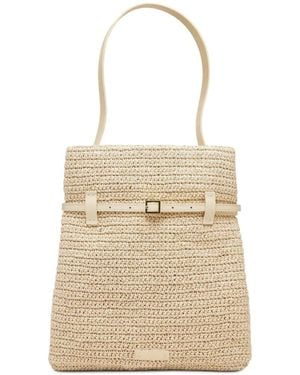 MANU Atelier Tote Du Jour Crochet Leather Tote Bag - Natural