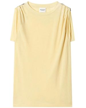 Isabel Marant Zelna Draped T-Shirt - Yellow