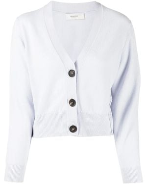 Pringle of Scotland Cropped Button-Up Cardigan - White