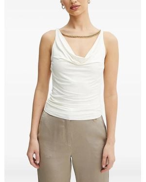 Marciano Sleeveless Chain-Detail Top - White